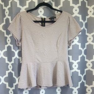 Forever 21+ XL gray peplum blouse